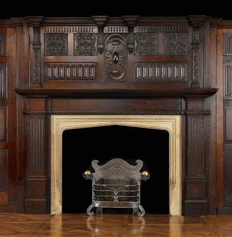 tudor fireplace and mantel